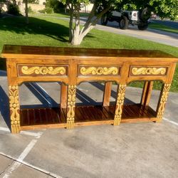  Christmas Flash Sale Extra 10% Off All Solid Wood Ornate Rustic Mexican Buffet, Credenza, Entry Table, Sideboard, Dresser.