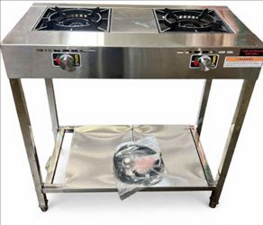 2-Burner Stainless Steel Outdoor Gas Stove