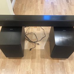 Sony Soundbar And Two Subwoofers 