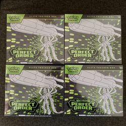 4x Sealed Pokemon Perfect Order ETBS