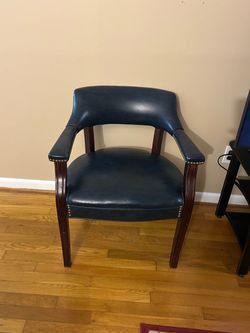 Leather blue chair
