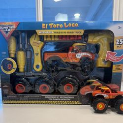 Monster Jam EL Toro Loco Build & Rebuild Mechanix Truck Kit 1:18 Scale