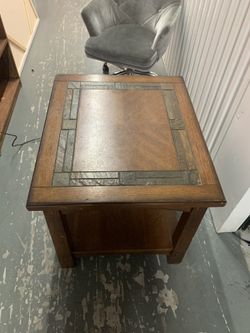 Brown Wood Side Table