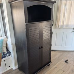 Armoir Storage Cabinet With Hideaway Desk