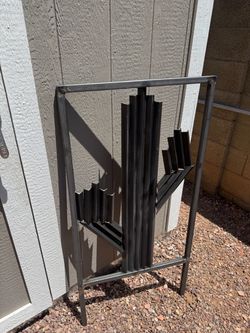 Metal cactus art for outdoor use