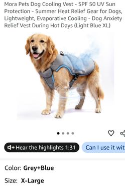 Mora Pets Dog Cooling Vest XL Grey Blue