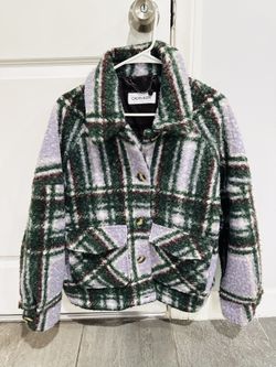 Calvin Klein Women's Plaid Shirt Jacket (Size M)