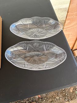 Two plastic dishes