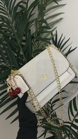 Coach White Signature Crossbody Bag