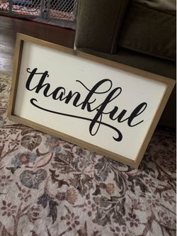 Wooden ‘Thankful’ Sign (20 x 11.5)