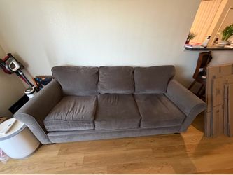 Grey Three-Cushion Couch
