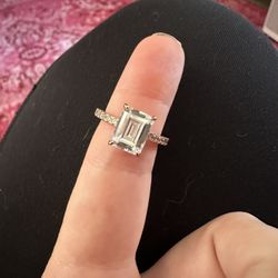Rose Gold Emerald Cut Ring