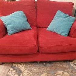 Red Couch and Love seat