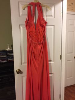 Coral Prom dress, with mermaid tail.