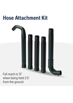 Leaf Blower Gutter Attachment Kit, Hose Attachment for Husqvarna 125B and 125BVX Leaf Blowers, Black