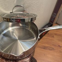 Sartén De 9” Tri-Ply  Con Tapa Coladora 
