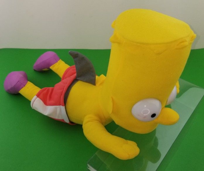 SIMPSONS BART Simpson in Swim Trunks & Shark Fin 18" Stuffed Plush Toy 467