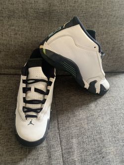 Air Jordan 14 Retro BG Oxidized Green Size 6.5 487524-106