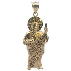 14k Yellow Gold Saint Jude Pendant Charm Necklace 3.43g GP3113293