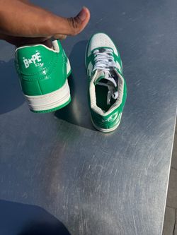 BAPE Bapesta Low-Top Sneakers Green White