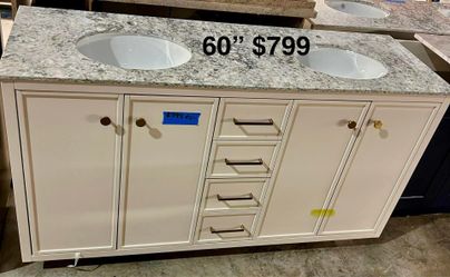 60in Double Bathroom Vanity with Top