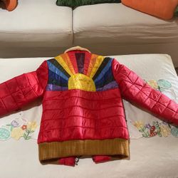 Rainbow Puffer Jacket Vintage Size Small 