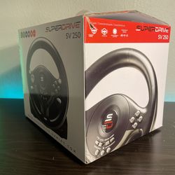 Superdrive SV 250 Racing Steering Wheel & Pedals With Box Tested & Works