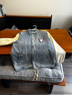 PacSun Playboy Denim Varsity Jacket