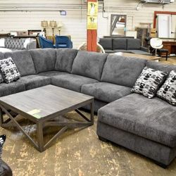Oversized Smoke Sectionals Sofas Couchs Finance and Delivery Available 