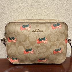 Coach Limited Edition Strawberry Print Mini Camera Bag