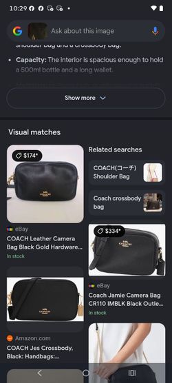Coach camera leather purse