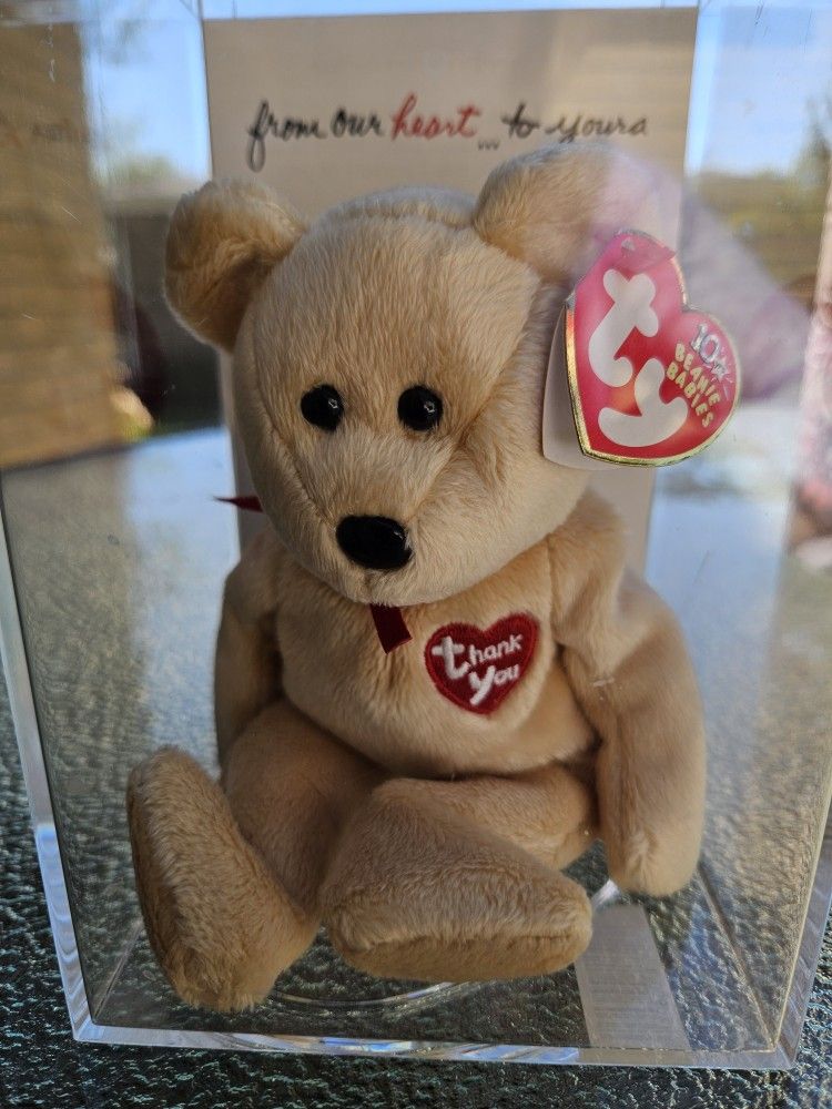 10 Yr Anniversary Thank You Beanie Baby Bear