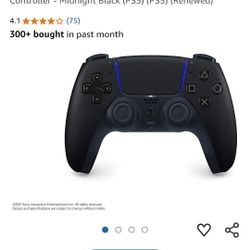 Black Sony Ps5 Controller 