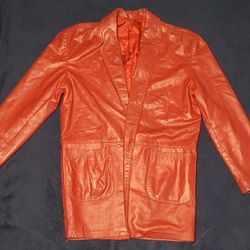 Real Leather Red Women's Jacket