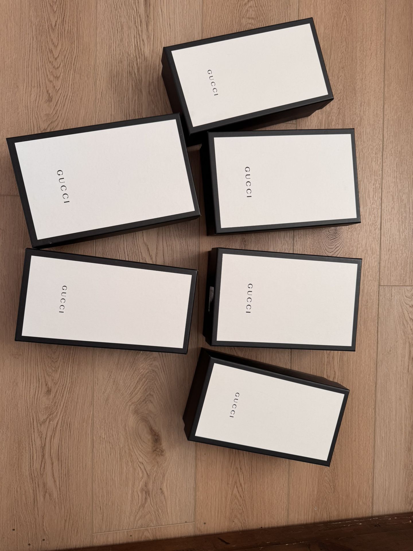 Gucci Designer Boxes (empty) - 6 Total 