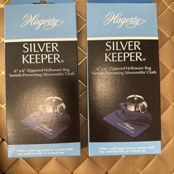 6 X6 Zippered Silver Cloth Bag