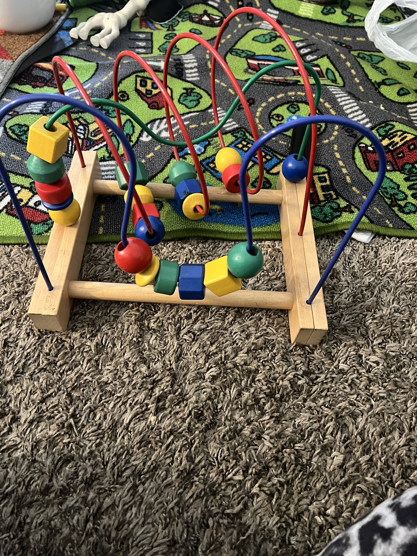 Wooden Bead Maze Roller Coaster Puzzle 