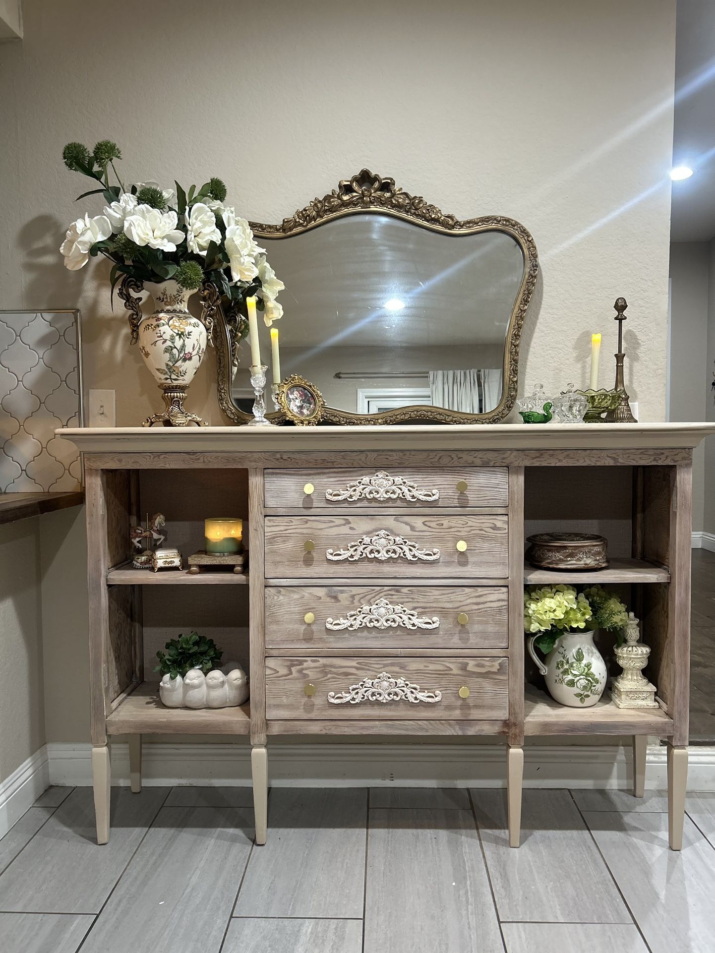 Buffet Server/hutch/kitchen Cabinet/ Dining Room Furniture/coffee Bar/