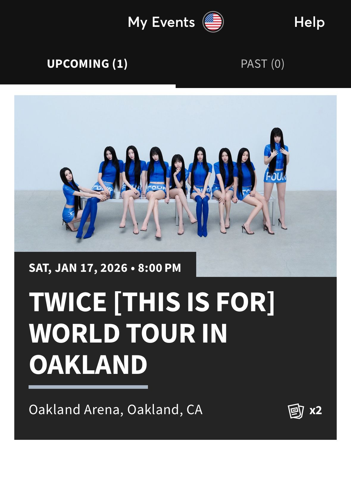 Two TWICE Concert Tickets Oakland 