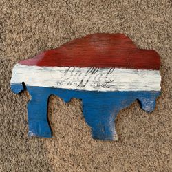 Let’s Go Usa Buffalo Wall Plaque