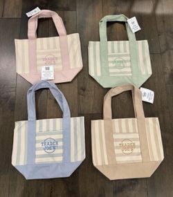 Trader Joe’s mini stripped tote bag set