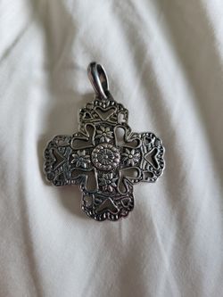 Silver Filigree Cross Pendant