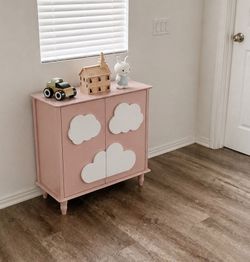 Brand New Ins Style Nursery Storage Cabinet Kids Dresser Pink Buffet Cabinet Sealed In Box