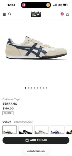 Onitsuka Tiger Serrano Sneakers Birch/Peacoat size 8 in men