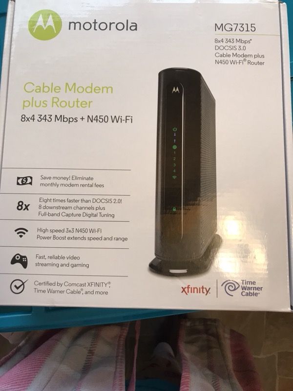 Motorola cable modem plus router