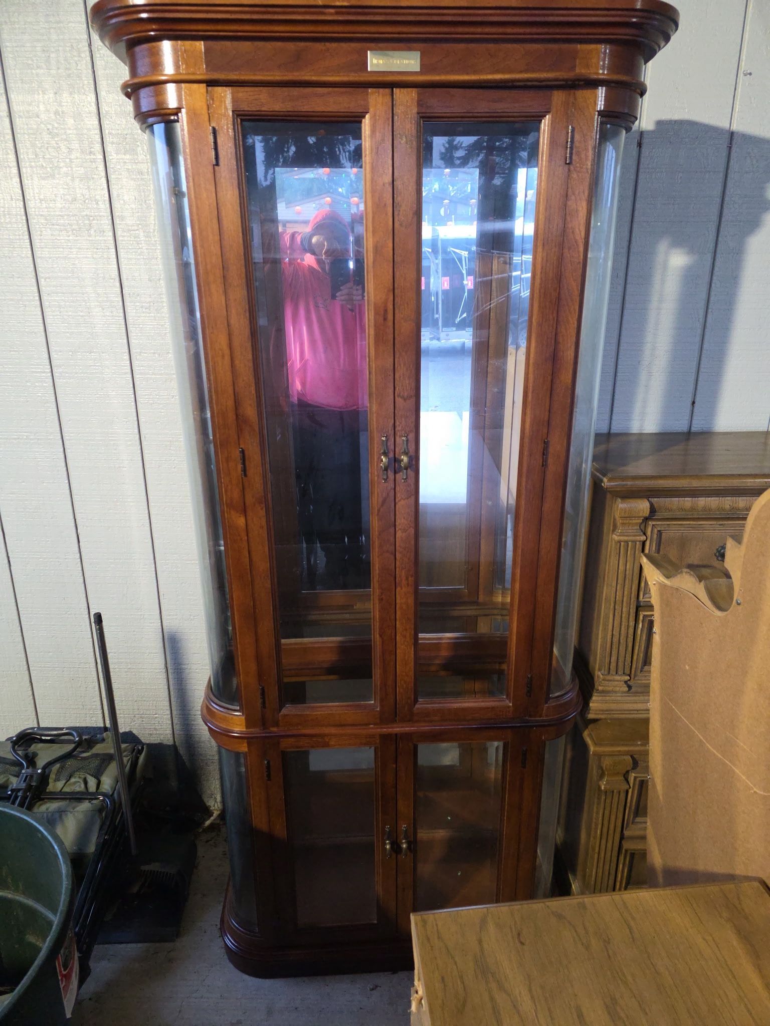 Curved Glass Display Cabinet