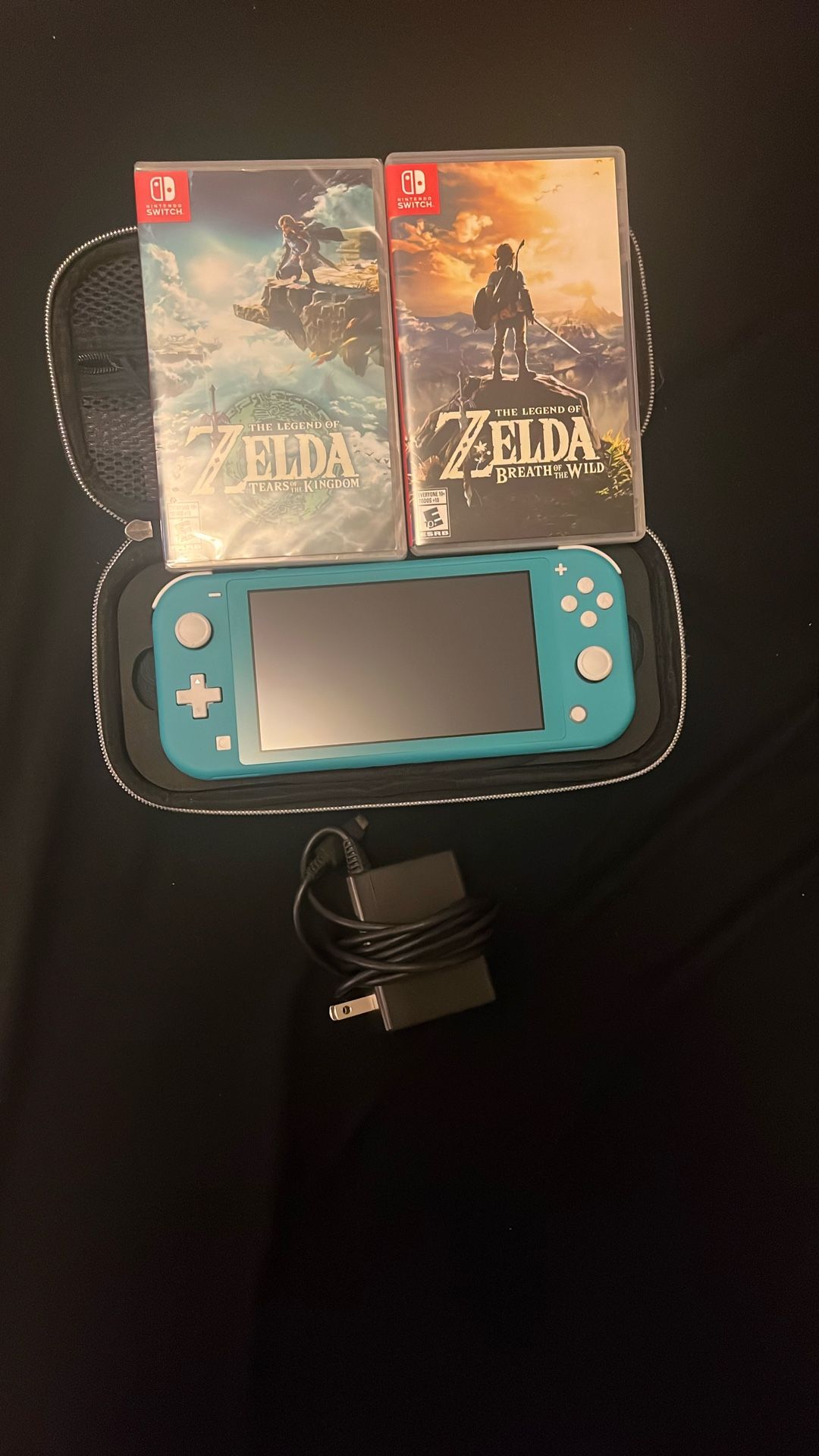 Nintendo Switch Lite (Turquoise) + Zelda BOTW and TOTK - Barely Used