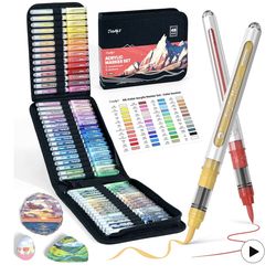 JusArt 48 Colors Acrylic Paint Markers with Canvas Bag
