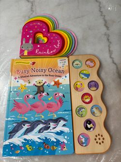 Early Bird Sound Books Busy Noisy Ocean & Heartfelt Rainbow Love Children's Books