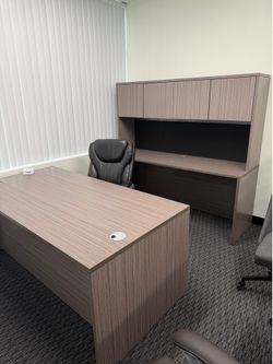 Beautiful Office desk and credenza